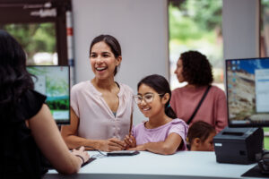 Customer creating a checking account at Yakima Federal for everyday banking